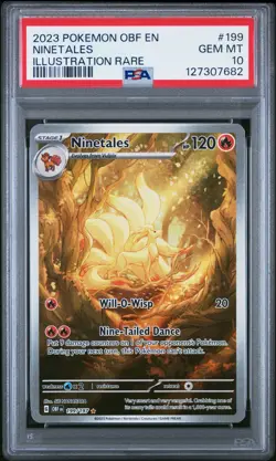 2023 Pokemon SV Obsidian Flames OBF EN Ninetales #199/197 PSA 10 - Image 1