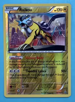Pokemon TCG Raikou Breakthrough 55/162 Holo Reverse Holo Rare - Image 1