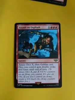 Assault on osgilatrh. Sorcery Rare MTG Card. Lord of the Rings. LTR. - Image 2