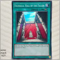 Valhalla , Hall of the Fallen - DESO-EN055 - Super Rare 1st Edition Yugioh - Image 1