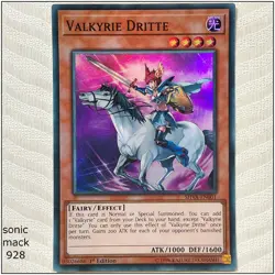 Valkyrie Dritte - SHVA-EN001 - Super Rare 1st Edition Yugioh - Image 1