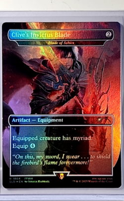 MTG Magic the Gathering Secret Lair Borderless Foil #1864 Clive's Invictus Blade - Image 1