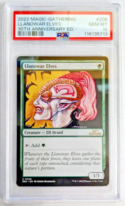 MTG 30th ANNIVERSARY Llanowar Elves PSA GRADE 10 - Image 1