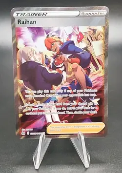 Pokemon Raihan GG65/GG70 SWSH Crown Zenith Galarian Gallery Full Art Trainer - Image 1