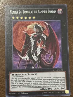Number 24: Dragulas the Vampiric Dragon DRL3-EN022 1st Edition Secret Rare LP - Image 1