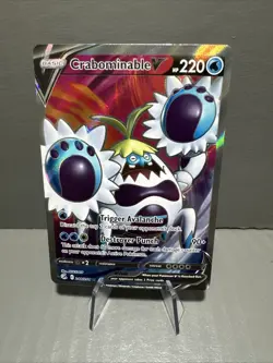 Pokemon Card - Crabominable V (Full Art) 248/264 Swsh08: Fusion Strike Holo NM - Image 1