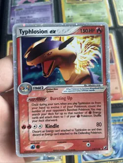 Pokemon TCG Typhlosion EX Holo Rare Card 110/115 2005 Unseen Forces: NM- - Image 1