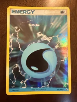 Pokemon TCG Water Energy Card EX Holon Phantoms 107 Holo Rare NM - Image 1