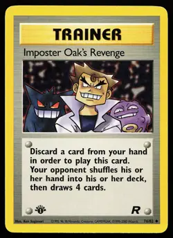 Imposter Oak's Revenge 76/82 Uncommon 1st Edition Team Rocket Pokemon Card - Image 1