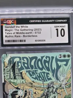 CGC Gem Mint 10 Gandalf the White Poster Borderless, MTG LotR Lord of the Rings - Image 2