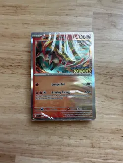 SEALED Pokemon TCG Gouging Fire SV08 Surging Sparks Prerelease 40-Card Deck - Image 1