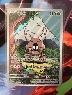 Pokemon TCG Pinsir Twilight Masquerade Holo Card Illustration, 168/167 - Image 1