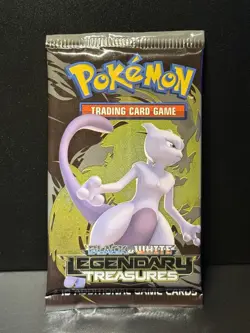 BW Legendary Treasures Sealed Booster Pack Mewtwo Artwork Radiant Pokemon Card - Image 1