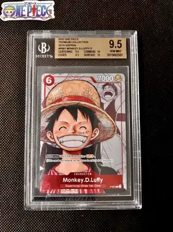 One Piece Card Game🏴‍☠P-001 MONKEY.D.LUFFY PROMO ALT ART FOIL Graded BGS 9.5 - Image 1