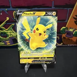 Pokemon Card Pikachu V SWSH198 Promo Sword & Shield Promo Card NM - Image 1