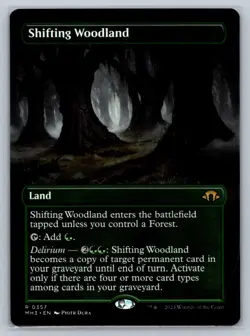 MTG Modern Horizons 3 Borderless #357 Shifting Woodland Rare Land - Image 1
