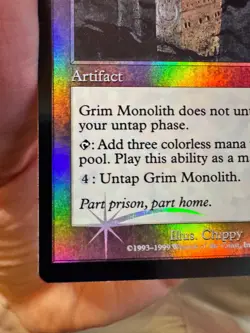Grim Monolith Urza's Legacy Foil LP No Clouding Reserved List Vintage Commander - Image 4