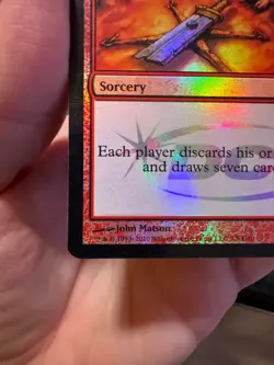 MTG Foil Wheel of Fortune EX/LP Judge Promo Reserved List Commander - Image 3