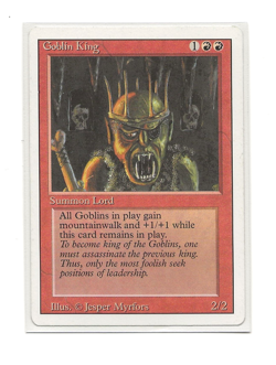 GOBLIN KING Magic REVISED English LP / EX MTG - Image 1