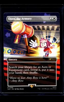 MTG Magic the Gathering Secret Lair Sonic Amy Rose Borderless Open the Armory - Image 1