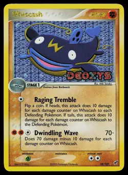 Pokemon Card - Whiscash Deoxys 28/107 Reverse Holo Stamped - Image 1