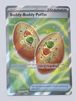 Pokemon Buddy-Buddy Poffin (167/132) Full Art Holo Rare TCG: Mega Evolution NM - Image 1