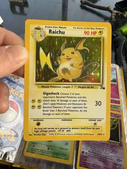 Pokemon TCG Raichu Fossil 14/62 Holo 1999-2000 Wizards RARE - Image 2