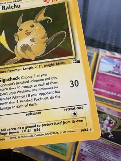 Pokemon TCG Raichu Fossil 14/62 Holo 1999-2000 Wizards RARE - Image 5