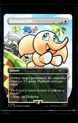 2025 MTG Magic the Gathering SLD Secret Lair Sonic Borderless 2088 Generous Gift - Image 1