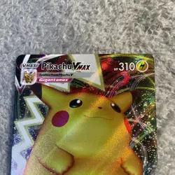 2020 POKEMON SWORD & SHIELD VIVID VOLTAGE 044 FULL ART/PIKACHU VMAX - Image 2