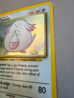 Chansey 3/102 Holo #3 Rare Base Set Unlimited Pokemon TCG - Moderately Played MP - Image 4