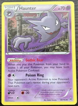 Haunter 59/162 Pokemon TCG XY Breakthrough Uncommon Light Play LP - Image 1