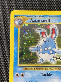 Pokemon TCG Azumarill Swirl Holo Rare Unlimited 2/111 Neo Genesis English LP+ - Image 3