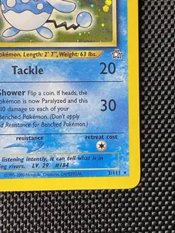 Pokemon TCG Azumarill Swirl Holo Rare Unlimited 2/111 Neo Genesis English LP+ - Image 5