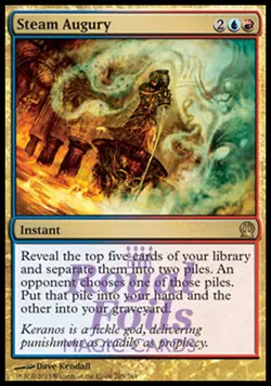 Steam Augury 1x FOIL THS MTG Theros Rare MINT blue red - Image 1