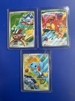 Pokemon TCG First Partner Illustration Collection Series 1 Kanto GEN 1 Starters - Image 1