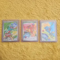 Pokemon TCG First Partner Illustration Collection Series 1 Kanto Gen 1 Starters - Image 1