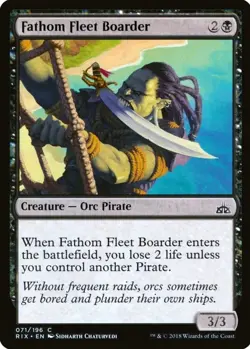 X 1 Fathom Fleet NM Boarder Rivals of Ixalan RIX 071 MTG Magic The Gathering - Image 1