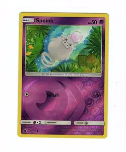 Spoink 41/111 Sm-Crimson Invasion Reverse Holo - Pokemon Card - Image 1