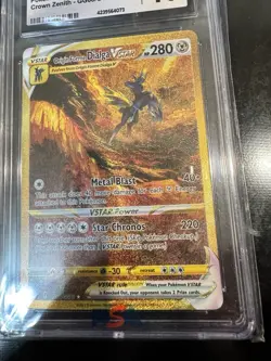 CGC 10 Origin Forme Dialga VSTAR GG68/GG70 Crown Zenith Pokemon Card 2023 Gold - Image 3