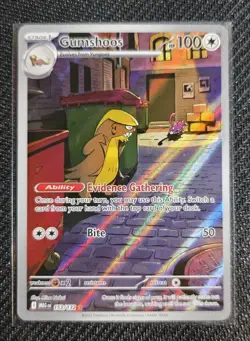 Gumshoos 153/132 Mega Evolution Illustration Rare NM Pokemon Card - Image 1