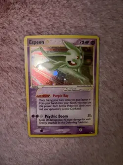 Pokemon Espeon Custom Gold Star Display Card Fan Made - Image 1