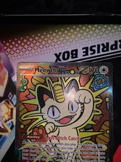 Pokemon Meowth EX Full Art Holo Rare POR 121/088 170 HP Trading Card - Image 4