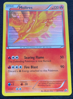 Moltres 22/113 Holo Rare Legendary Treasures Pokemon Card LP - Image 1