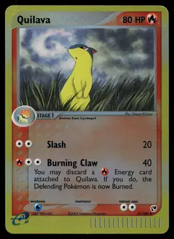 Pokemon Card - Quilava Sandstorm 51/100 Reverse Holo Uncommon - Image 1