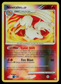 Pokemon Card - Ninetales Mysterious Treasures 32/123 Reverse Holo Rare - Image 1