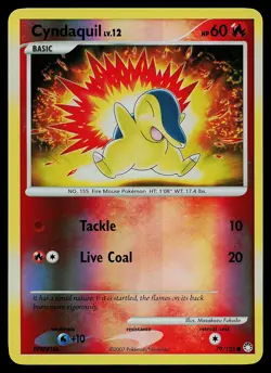 Pokemon Card - Cyndaquil Mysterious Treasures 79/123 Reverse Holo Common - Image 1