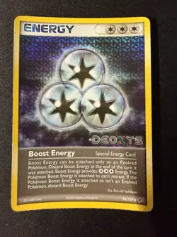 2005 Pokemon ex DEOXYS Boost Energy 93/107 Unc. Reverse Holo Special Energy Card - Image 1