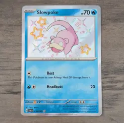Pokemon Slowpoke 116/091 SV Paldean Fates Shiny Rare Holo 70 HP 20 Attack Card - Image 1
