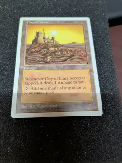 MTG Core Set 1997 City of Brass Land, Colorless Rare, 5th Edition NM Condition - Image 1